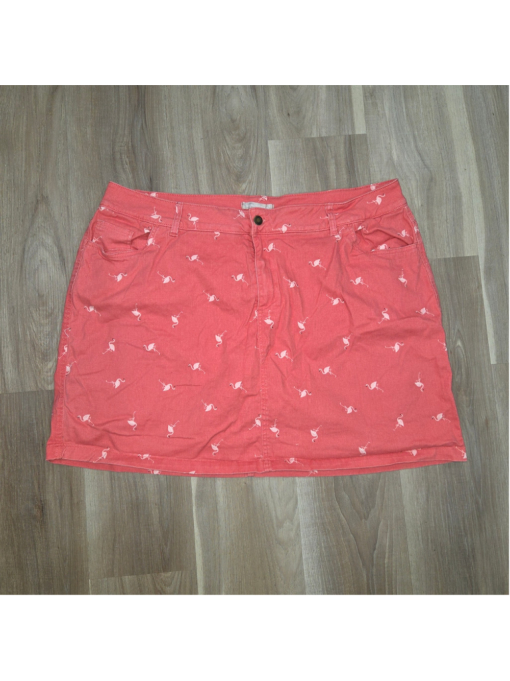 •Woman Within• Women's Flamingo Print Coral Skort Size 20W